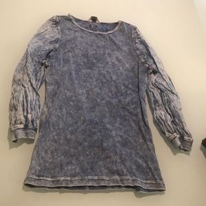 Denim puff sleeve hard tail T-shirt size xL